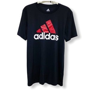 Adidas Boys Athletic Black Tee Shirt